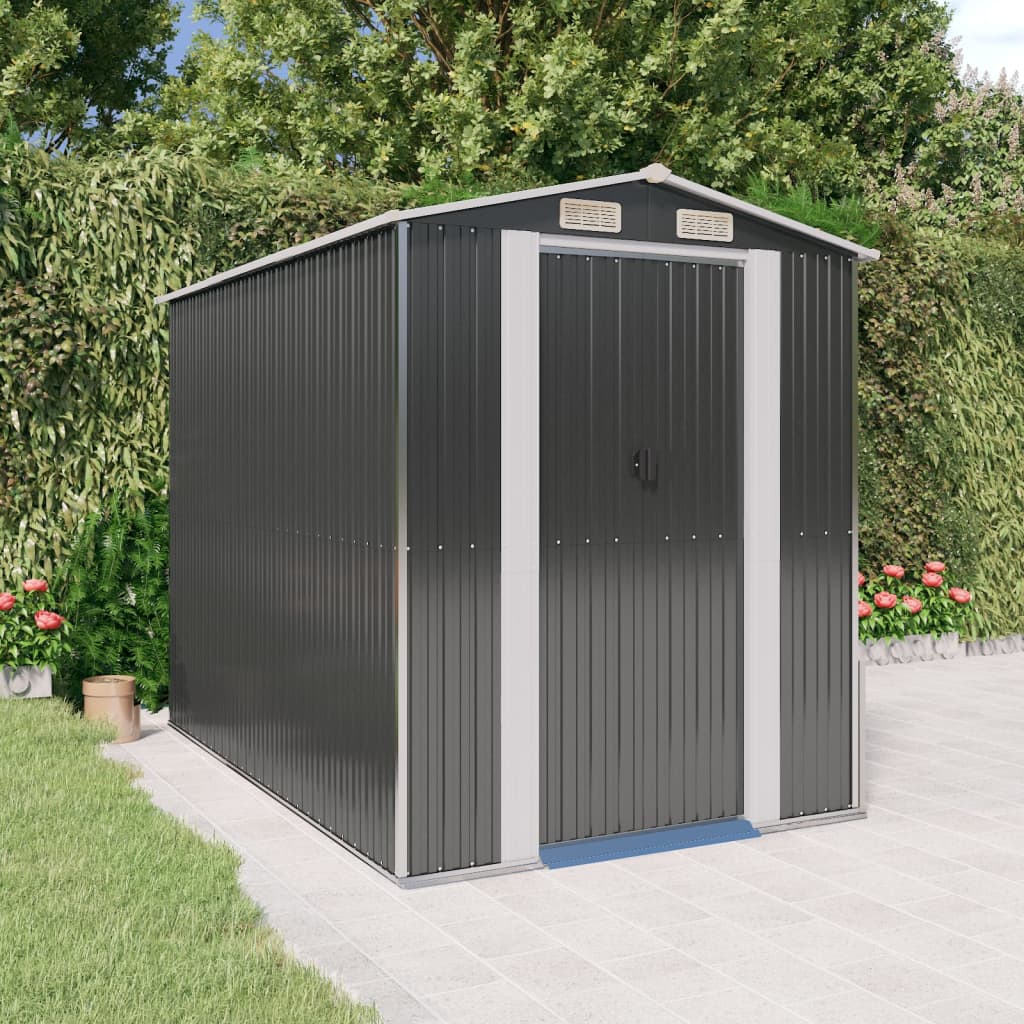 Vidaxl Garden Shed 192x274x223 cm galvaniseret stål antracit -farvet