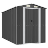 Vidaxl Garden Shed 192x357x223 cm galvaniseret stål antracit -farvet