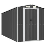 Vidaxl Garden Shed 192x440x223 cm galvaniseret stål antracit -farvet