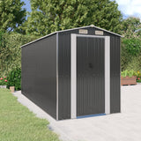 Vidaxl Garden Shed 192x440x223 cm galvaniseret stål antracit -farvet