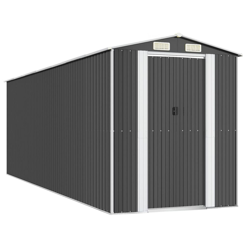 Vidaxl Garden Shed 192x606x223 cm galvaniseret stål antracit -farvet