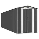 Vidaxl Garden Shed 192x689x223 cm galvanisert stål Antracitt -farget