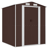 Vidaxl Garden Shed 192x191x223 cm galvaniseret stål mørkebrun