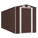 SHED JARDINE VIDAXL 192X523X223 CM en acier galvanisé brun foncé