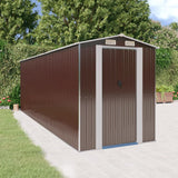 Vidaxl Garden shed 192x606x223 cm galvanized steel dark brown