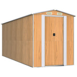 Vidaxl Garden Shed 192x523x223 cm galvanisert stål lysebrun