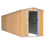 Vidaxl Garden Shed 192x772x223 cm in acciaio zincato in acciaio chiaro