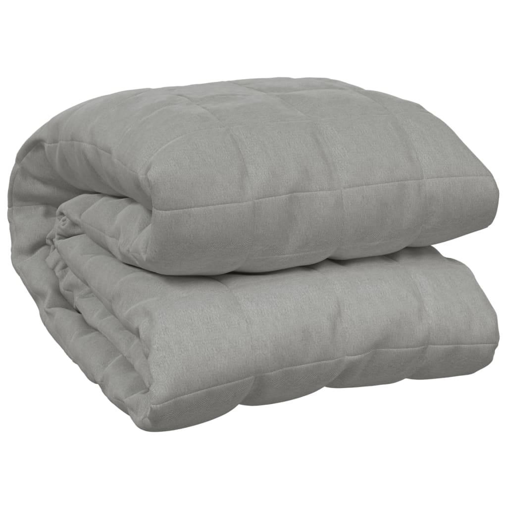 VIDAXL Coperta debole 138x200 cm 6 kg di tessuto grigio