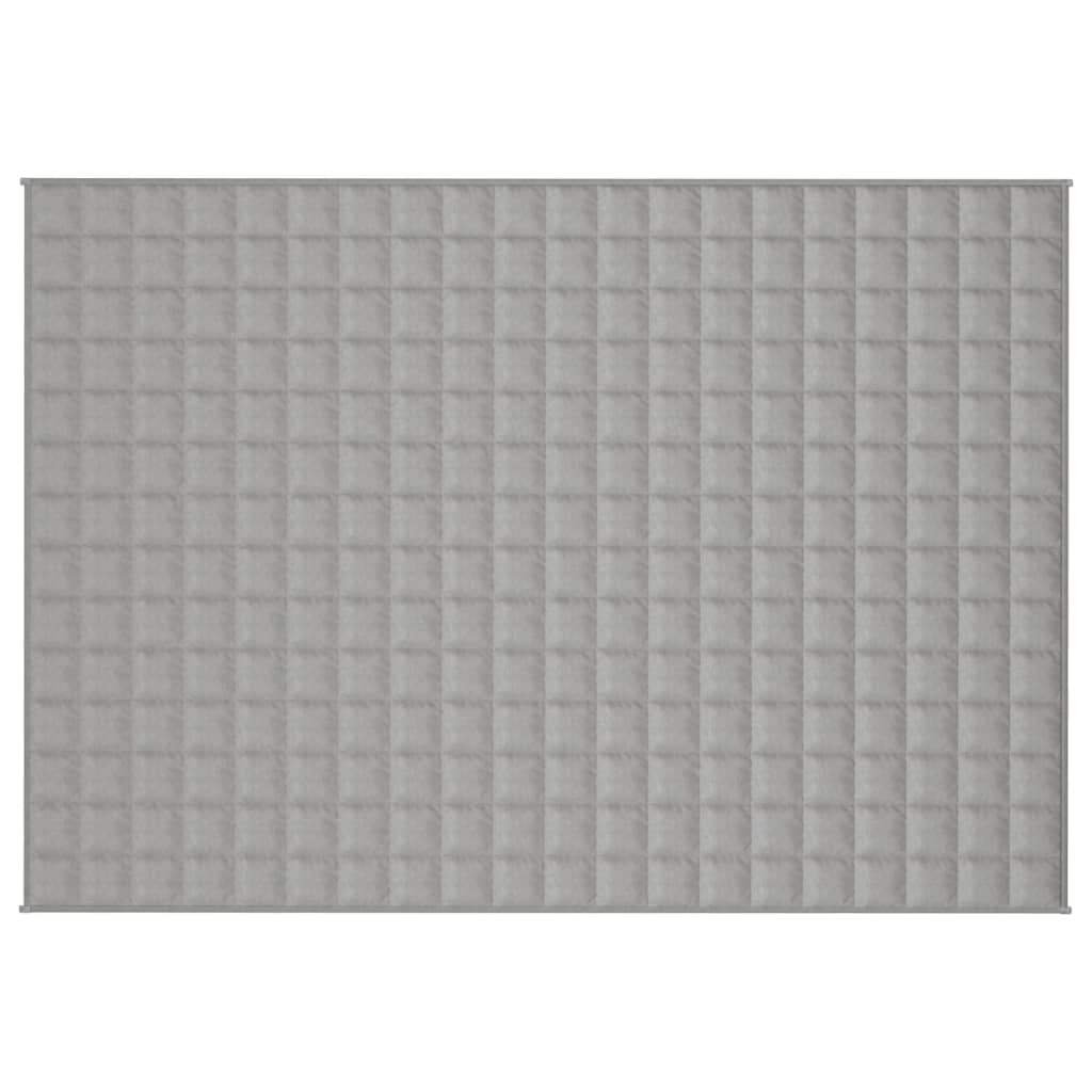 VIDAXL Coperta debole 138x200 cm 6 kg di tessuto grigio