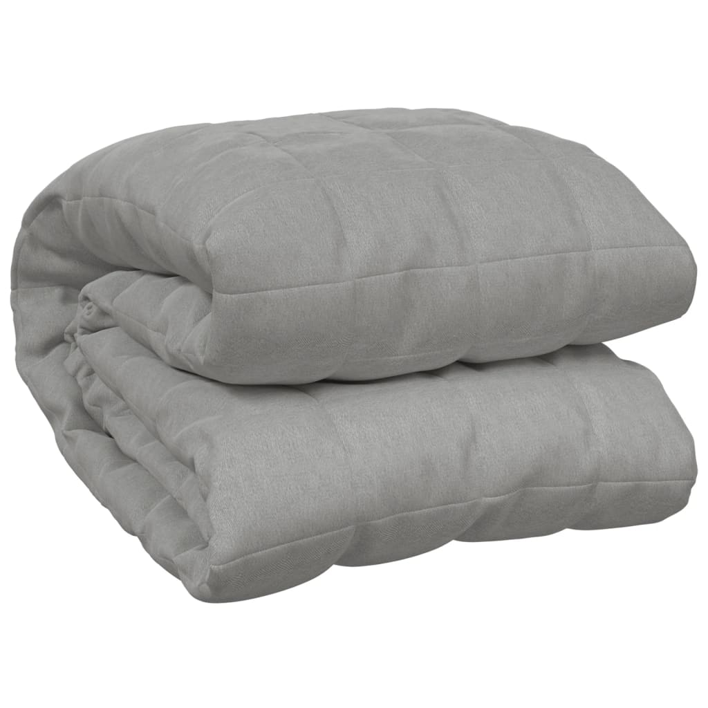 VIDAXL Coperta debole 155x220 cm 7 kg di tessuto grigio