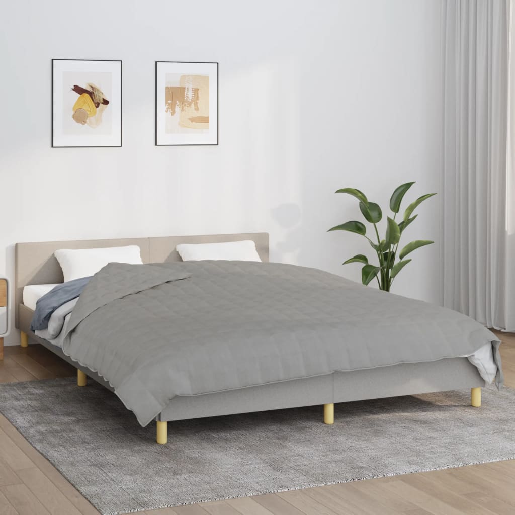 VIDAXL Coperta debole 200x200 cm 13 kg di tessuto grigio