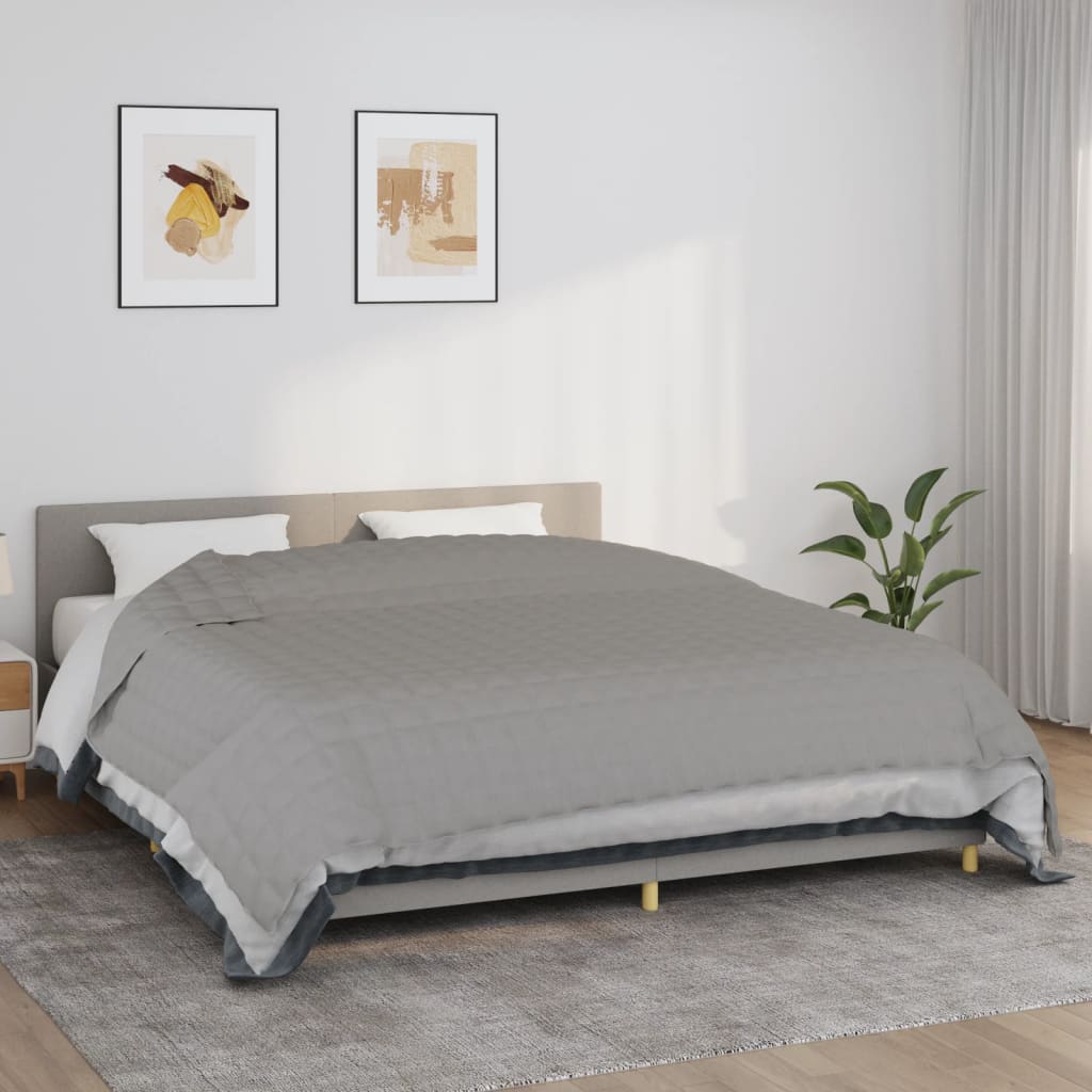 VIDAXL FAIBLAGE COUVERTURE 220X260 cm 11 kg tissu gris