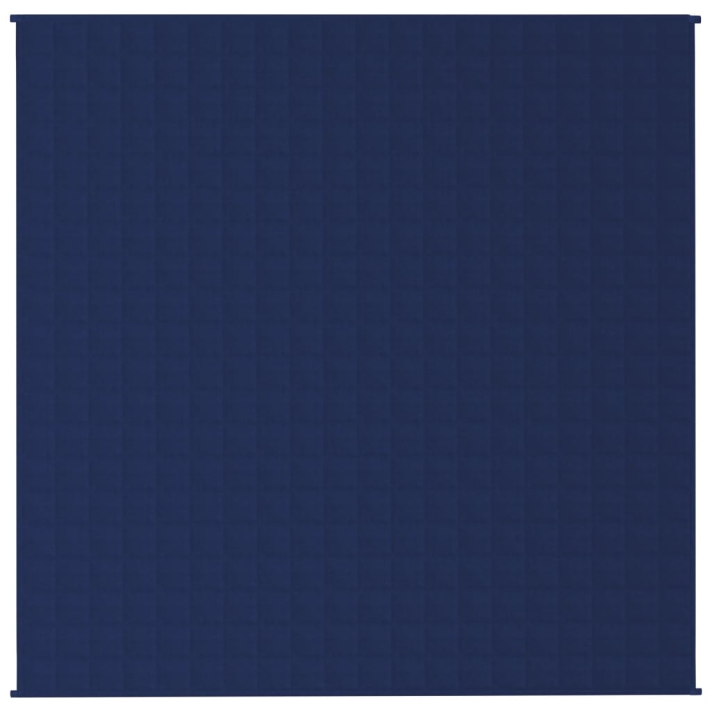 VidaXL Verzwaringsdeken 200x200 cm 13 kg stof blauw