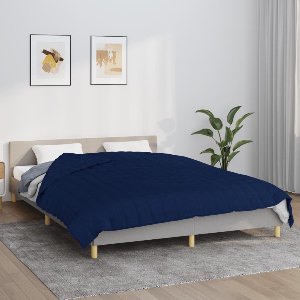 Vidaxl schwache Decke 200x225 cm 9 kg Stoff blau