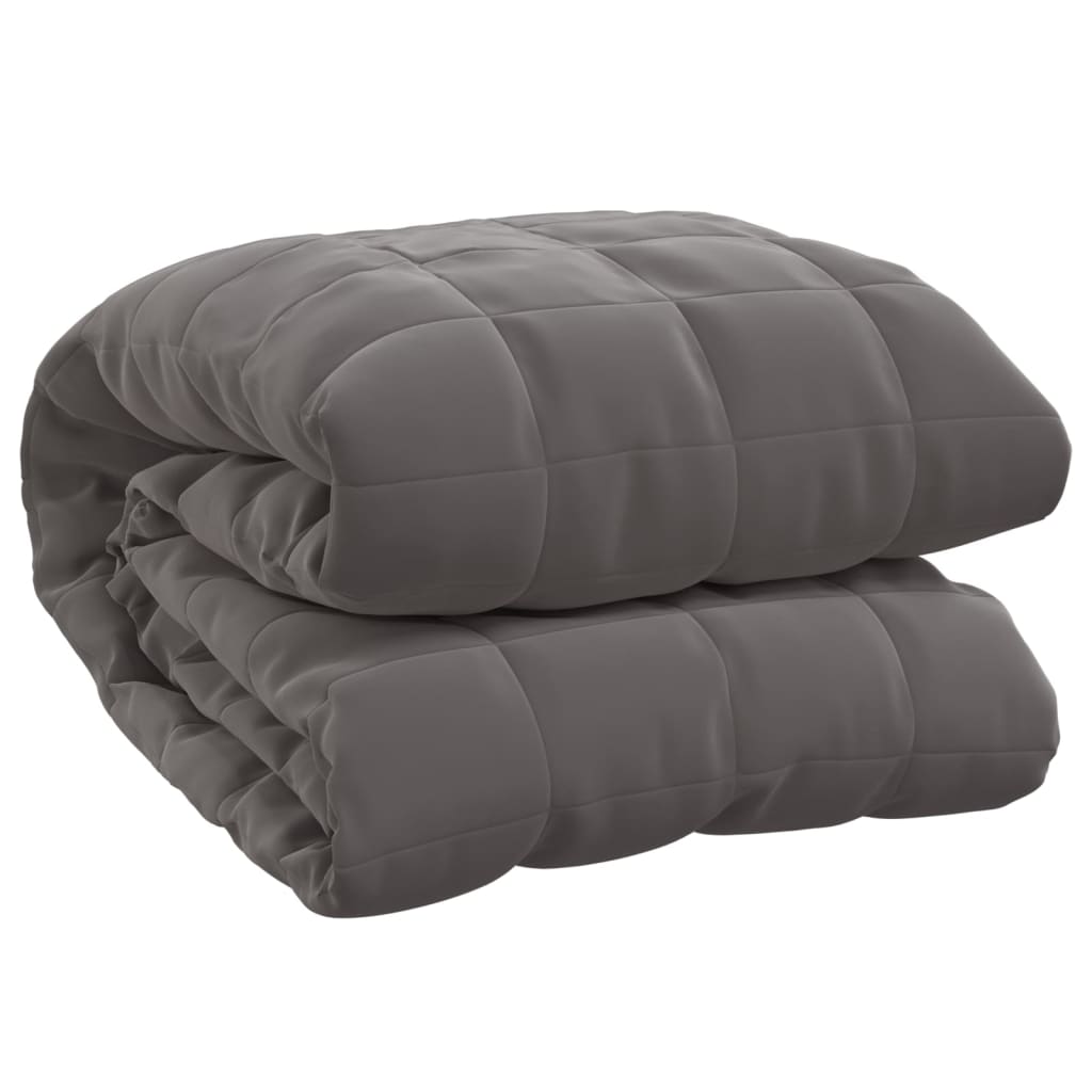 VIDAXL Coperta debole 155x220 cm 7 kg di tessuto grigio