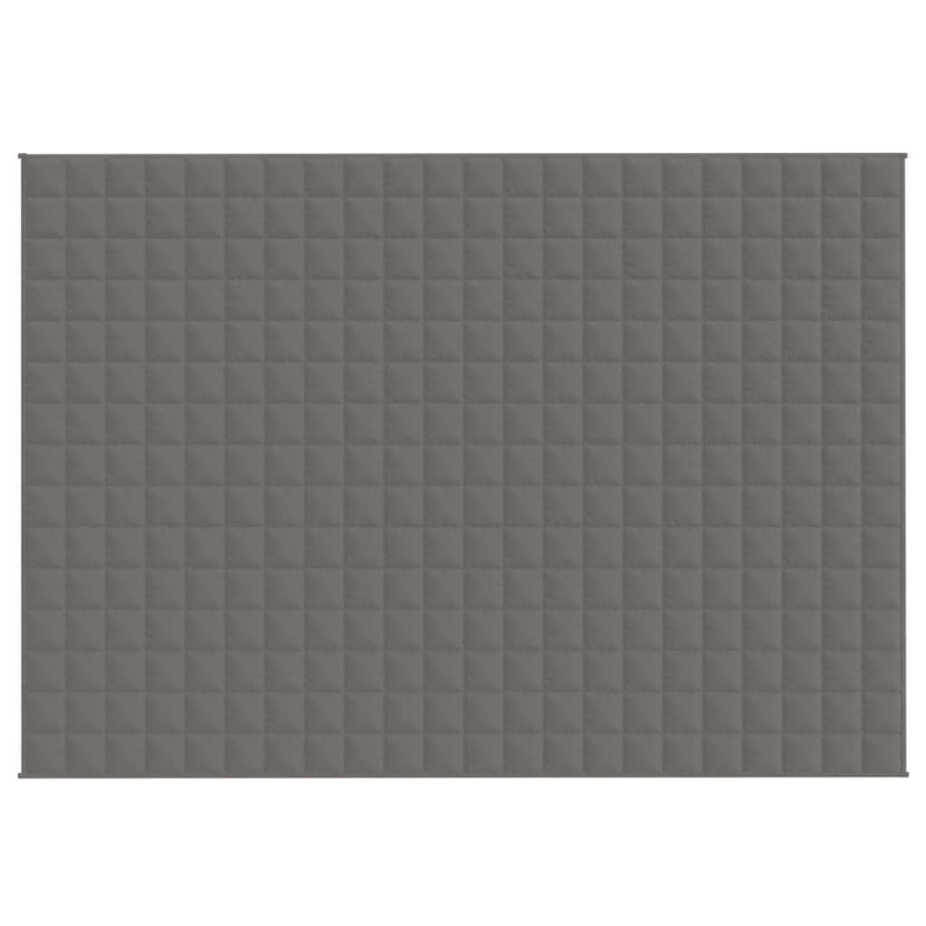 VIDAXL Coperta debole 155x220 cm 7 kg di tessuto grigio