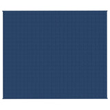 VidaXL Verzwaringsdeken 220x260 cm 15 kg stof blauw