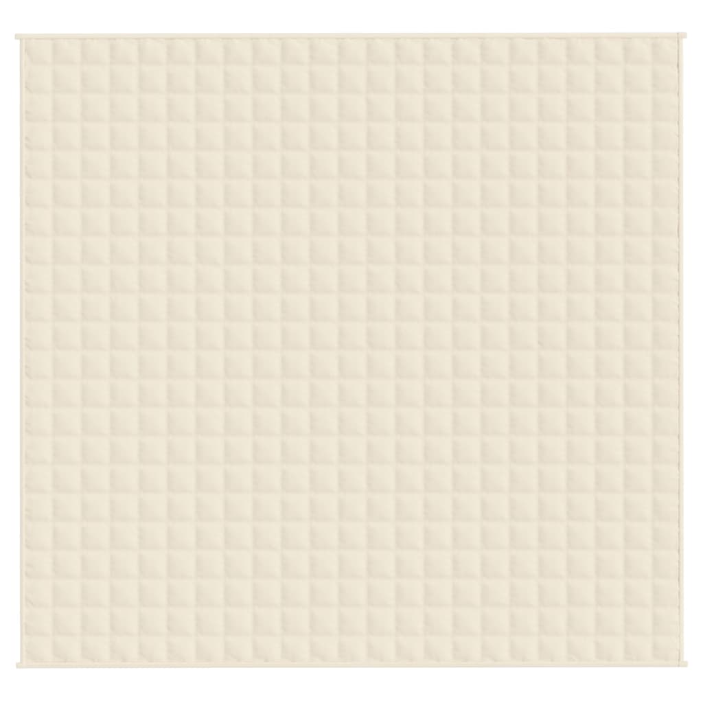 Vidaxl Weakage blanket 220x235 cm 11 kg fabric light cream -colored