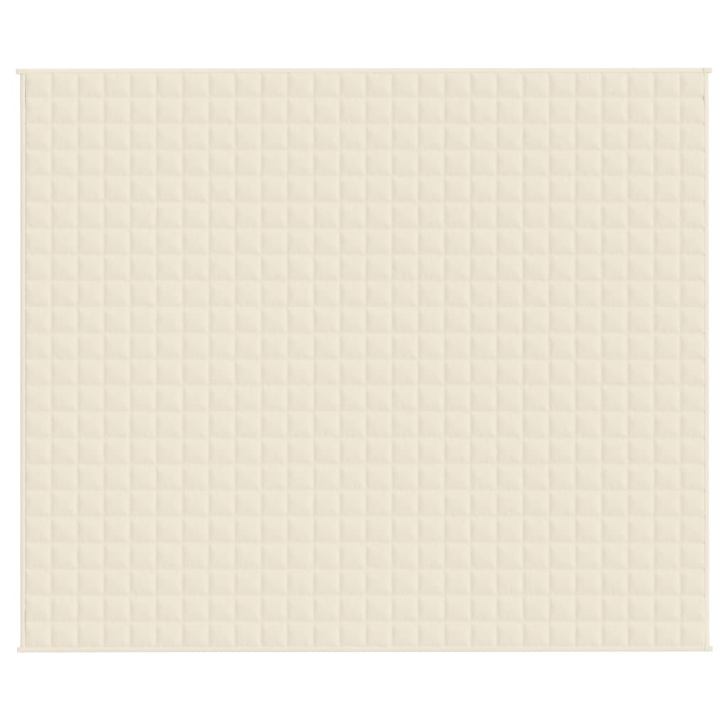 Vidaxl Weakage blanket 220x260 cm 11 kg fabric light cream -colored