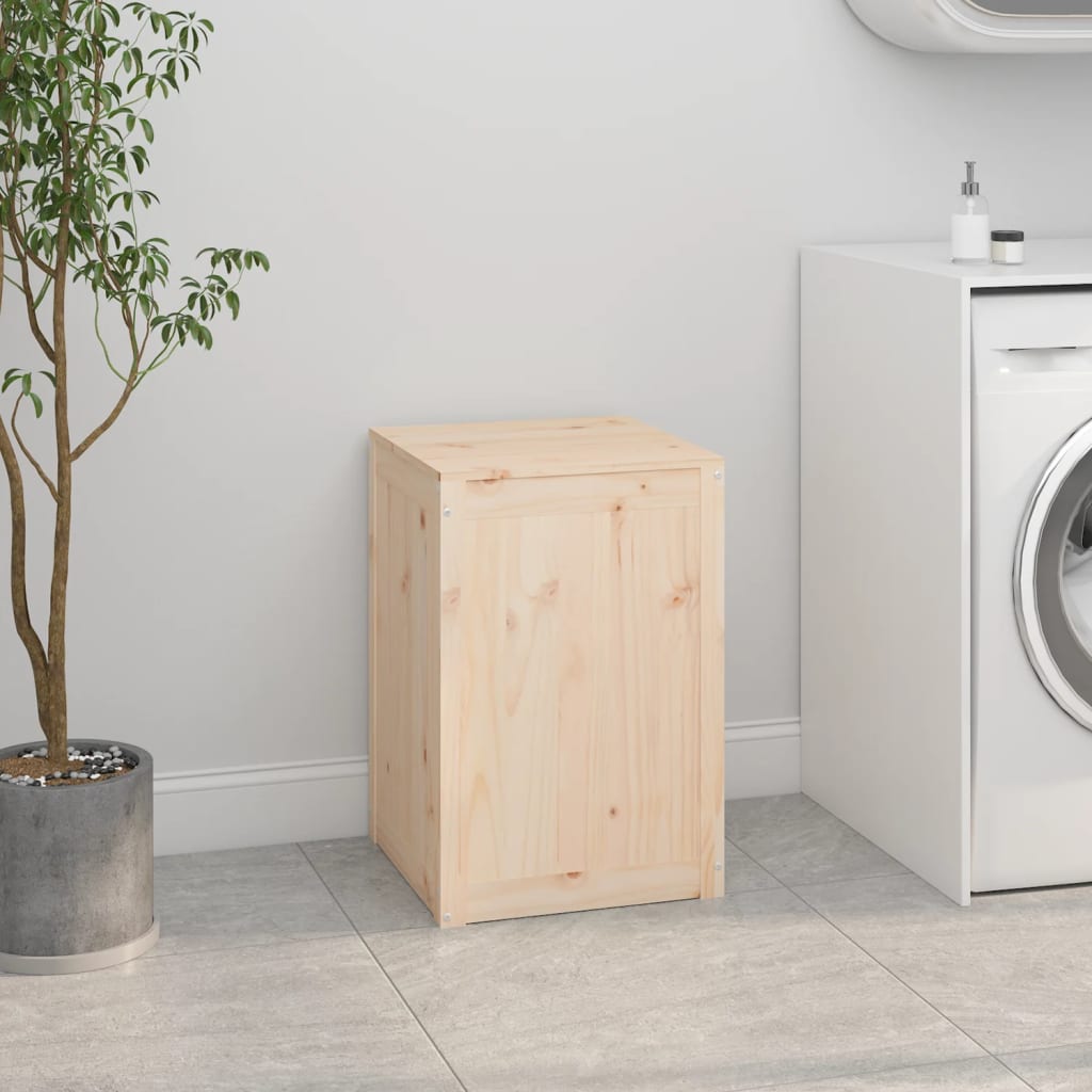 Vidaxl laundry basket 44x44x66 cm solid pine