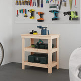 Vidaxl Workbench 78.5x50x80 cm Solid pine