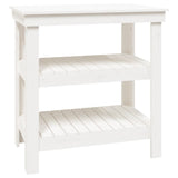 Vidaxl Workbench 78.5x50x80 cm Solid pine white