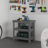 Vidaxl Workbench 78.5x50x80 cm Solid Pine Grey