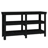 Vidaxl Workbench 142.5x50x80 cm Solid pine black