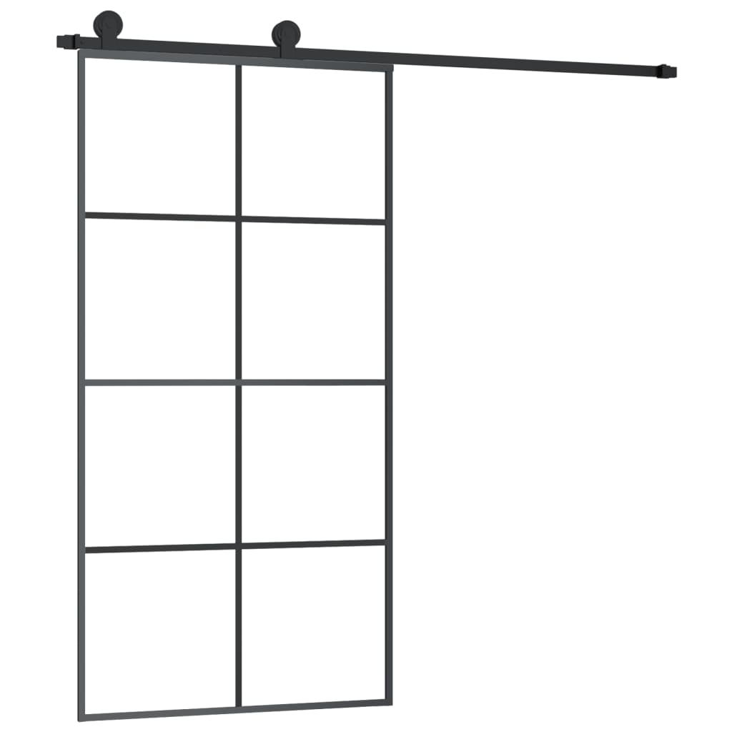 Vidaxl Porte coulissante avec pâte 102.5x205 cm en verre ESG et aluminium