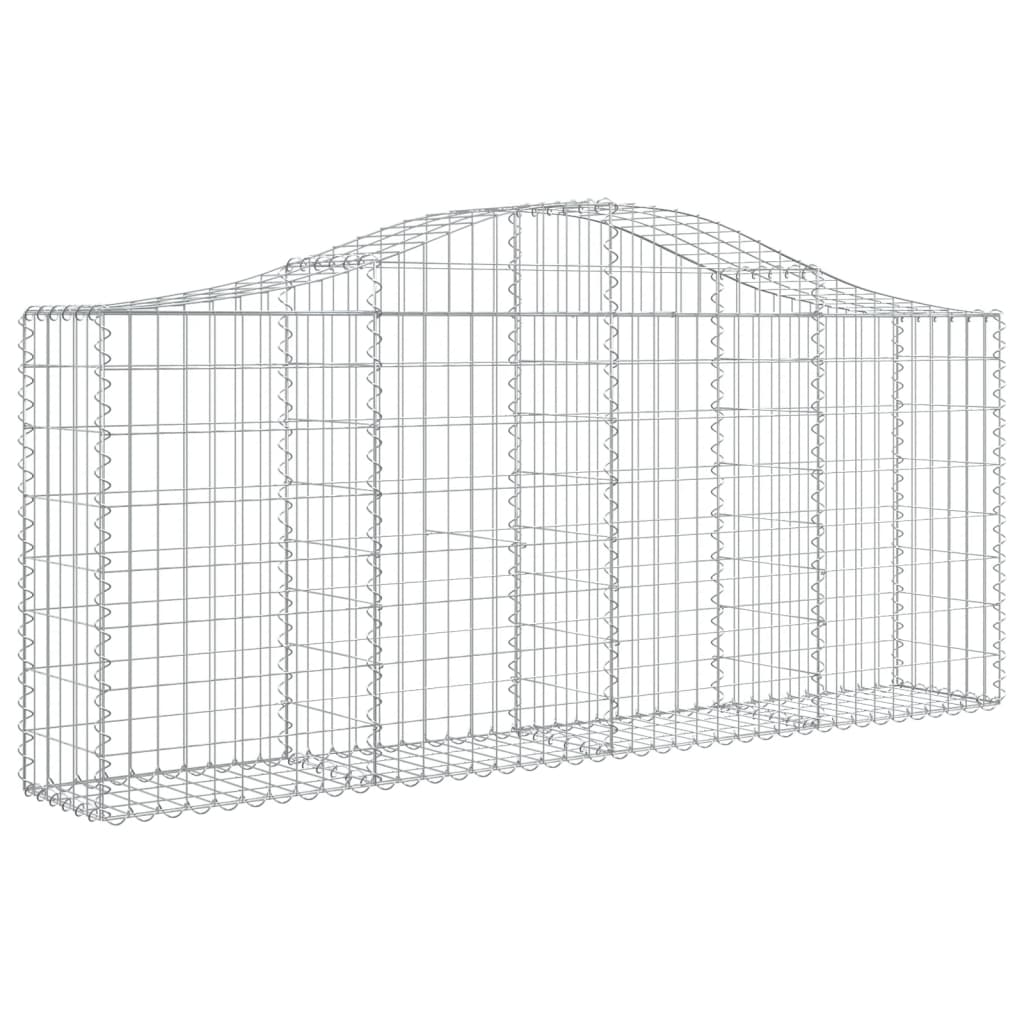 VidaXL Schanskorf vaulted 200x30x80 100 cm galvanized iron