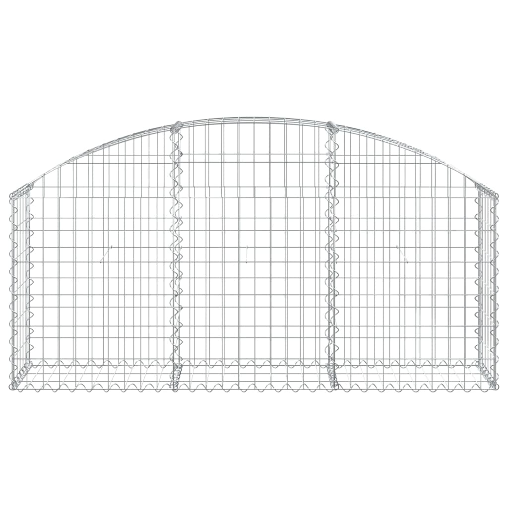 VidaXL Schanskorf vaulted 150x30x60 80 cm galvanized iron