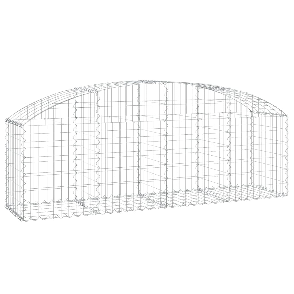 VidaXL Schanskorf vaulted 200x50x60 80 cm galvanized iron