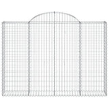 Vidaxl Schanskorf vaulted 200x30x140 160 cm galvanized iron