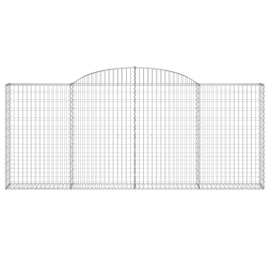 Vidaxl Schanskorf välvt 300x30x120 140 cm galvaniserat järn