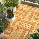 Vidaxl Terrace tiles 20 pcs 30x30 cm Solid teak vertical pattern