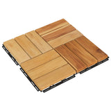 Vidaxl Terrace tiles 20 pcs 30x30 cm Solid teak wood