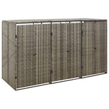 Bidaxl container förvaring prövade 207x80x117 cm poly rattan grå