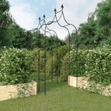 Vidaxl Garden Arches 2 szt. 120x38x260 cm stalowa czarna