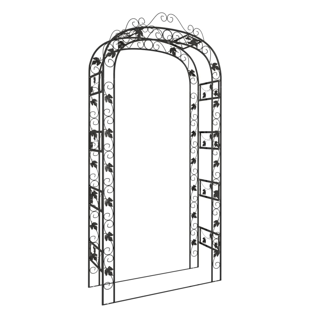 Vidaxl Gardenbog 116x45x240 cm steel black