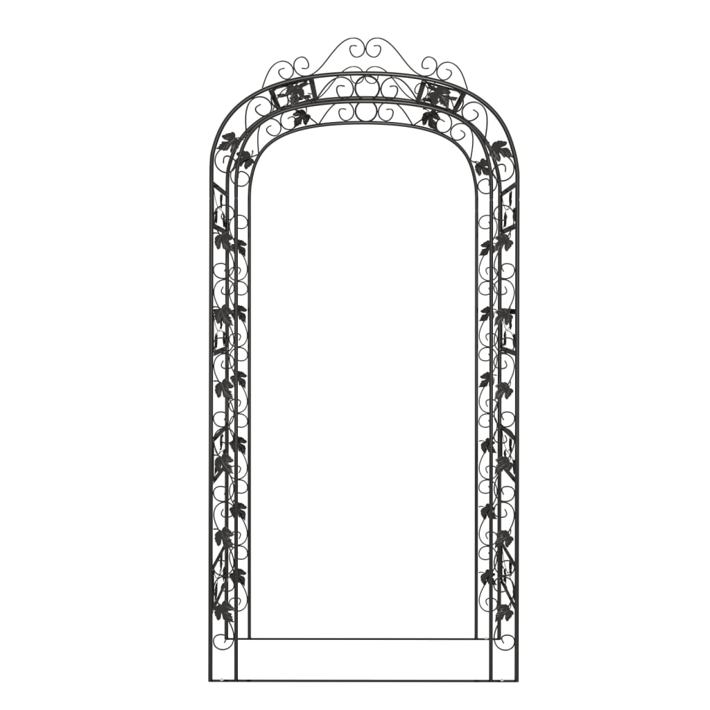 Vidaxl Gardenbog 116x45x240 cm steel black