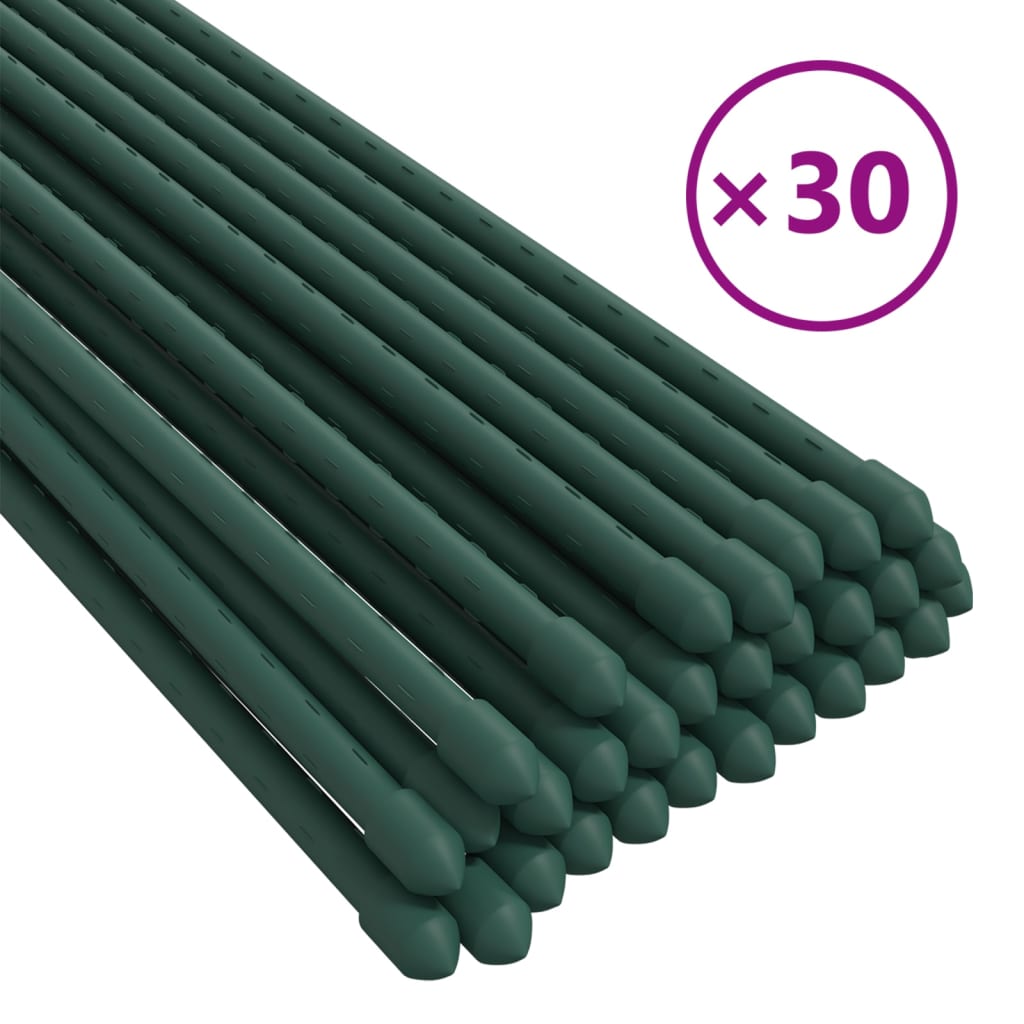 Vidaxl Plant Stakes 30 st 60 cm steel green