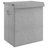 Vidaxl Wäschmaschück kollaborbar 51x34.5x59 cm kënschtlech Linnen Grey