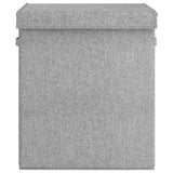 Vidaxl Tvättkorg Collapsible 51x34.5x59 cm Artificial Linen Grey