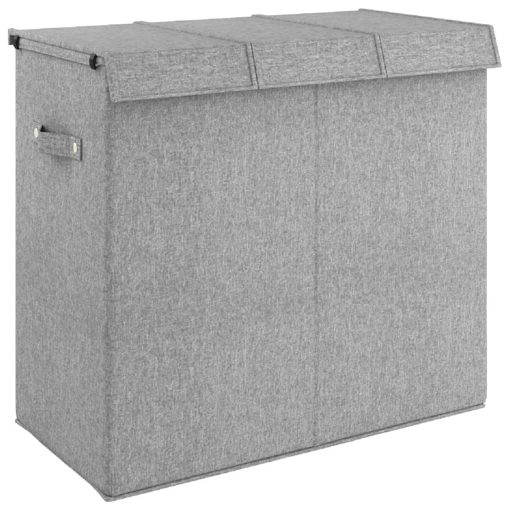 Vidaxl Wäschmaschück kollapsable 64.5x34.5x59 cm Linnen Grey