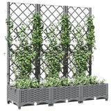 Plantera Vidaxl con Slat Work 120x40x121.5 cm Polipropeno Gray Light