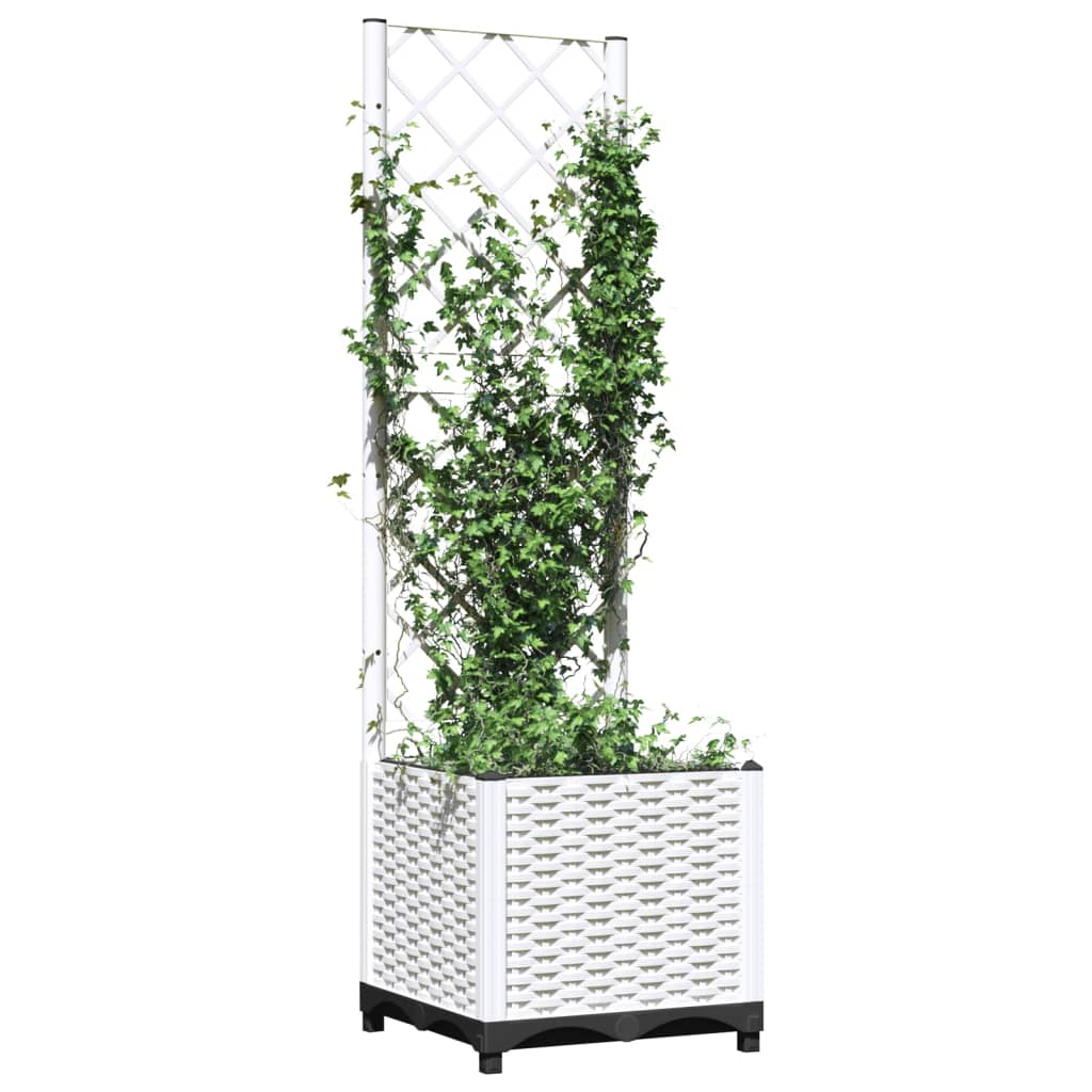 Vidaxl planter med latwerk 40x40x136 cm polypropen