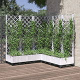 Vidaxl Planter med Latwerk 120x120x121,5 cm polypropen hvit