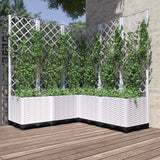 Vidaxl Planter med Latwerk 120x120x136 cm polypropenvitt