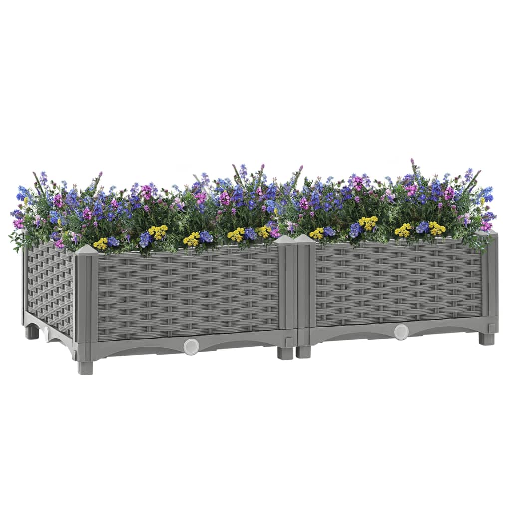 Vidaxl Planter hevet 80x40x23 cm polypropen