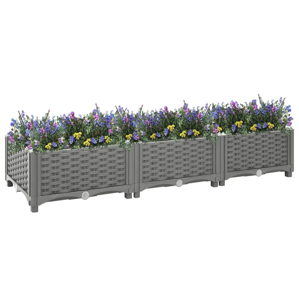 Vidaxl Planter hevet 120x40x23 cm polypropen